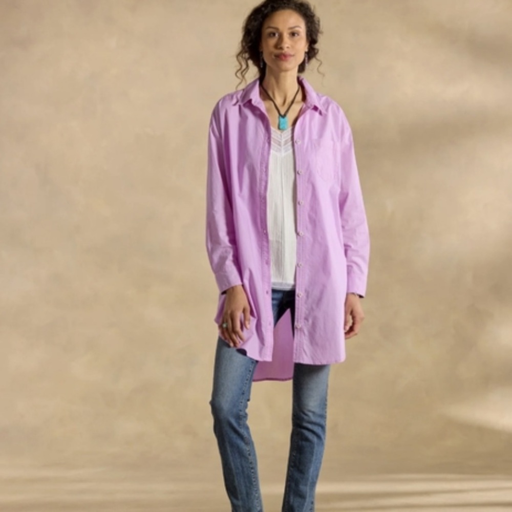 Sundance Lavender Long Button-Down Shirt